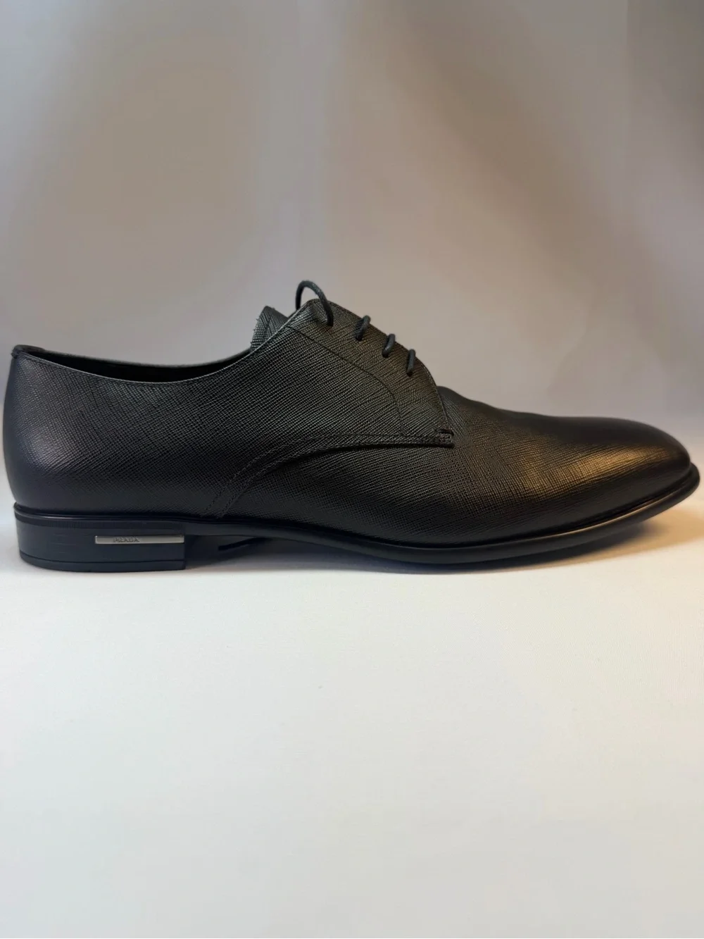PRADA SAFFIANO LEATHER DERBY 2EC030 Men’s lace up shoe 10.5